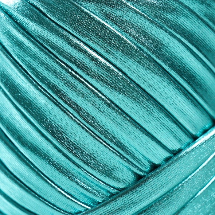 Трикотажная пряжа металлик "Дискотека" 100г (Бирюза)