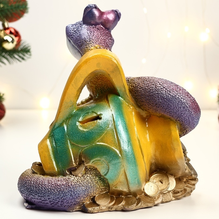 Копилка Копилка "Змея на кувшине цветная" 23х25х18см