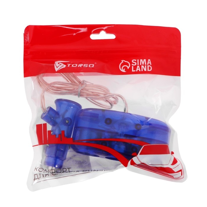 Разветвитель прикуривателя TORSO, 12-24 В, провод 50 см, подсветка Разветвитель прикуривателя TORSO, 12-24 В, провод 50 см, подсветка