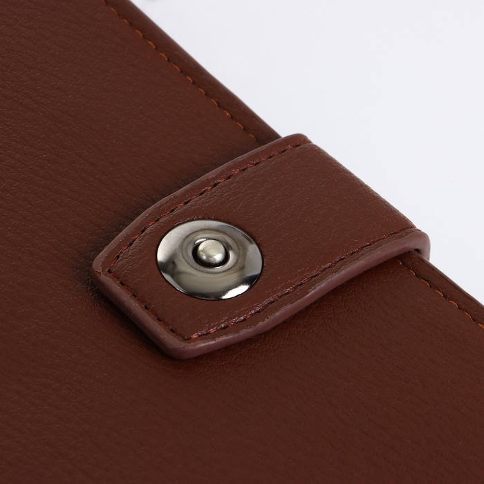 Портмоне мужское на магните, цвет коричневый