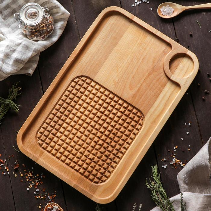 Доска сервировочная Доляна, 35×23×1,8 см, пропитка маслом, берёза Доска сервировочная Доляна, 35×23×1,8 см, пропитка маслом, берёза