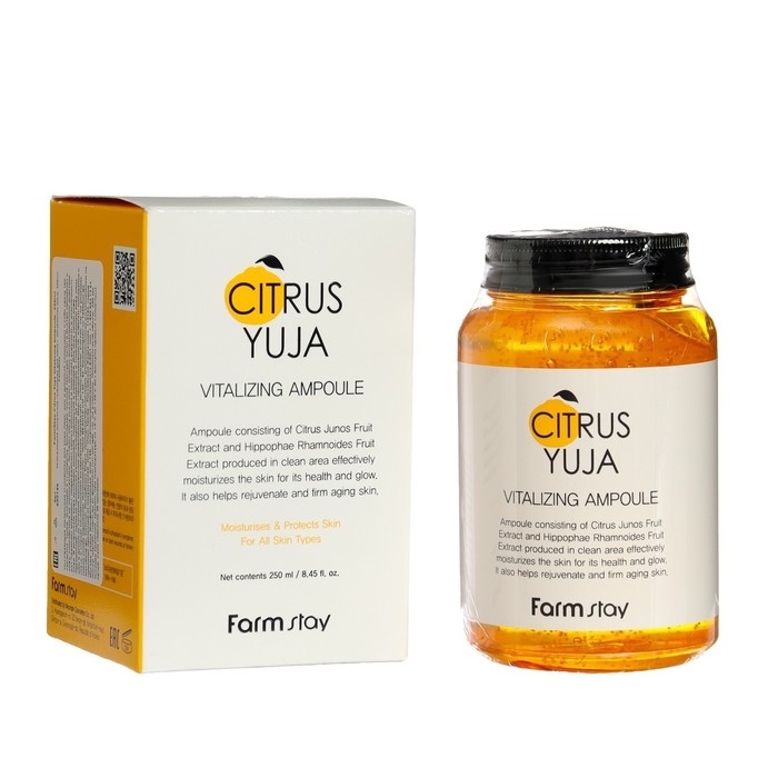Ампульная сыворотка FarmStay для лица с экстрактом юдзу, 250 мл Ампульная сыворотка FarmStay для лица с экстрактом юдзу, 250 мл