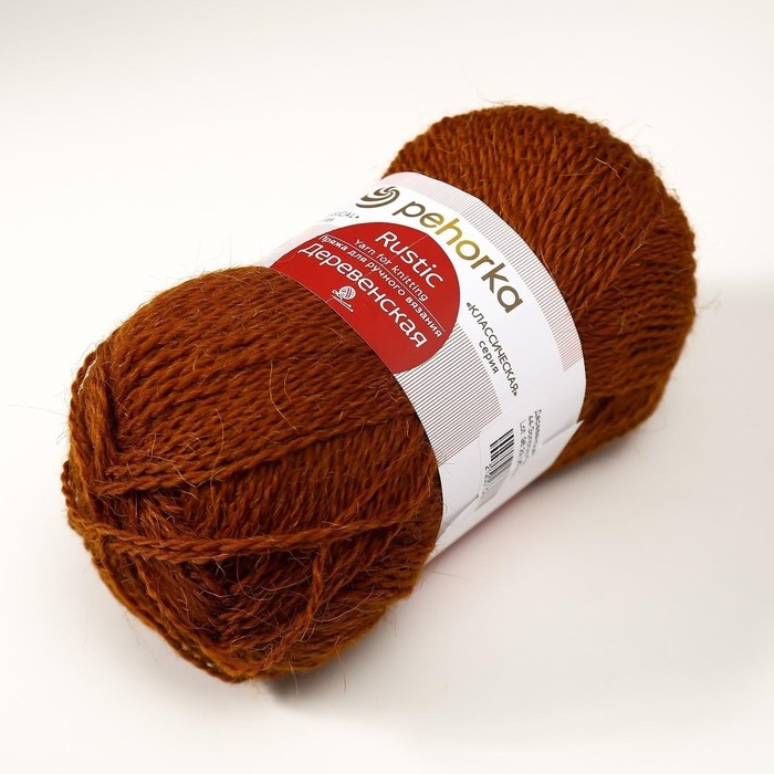 Пряжа Пряжа "Деревенская" 100% шерсть 250м/100гр (44-Золотистый)