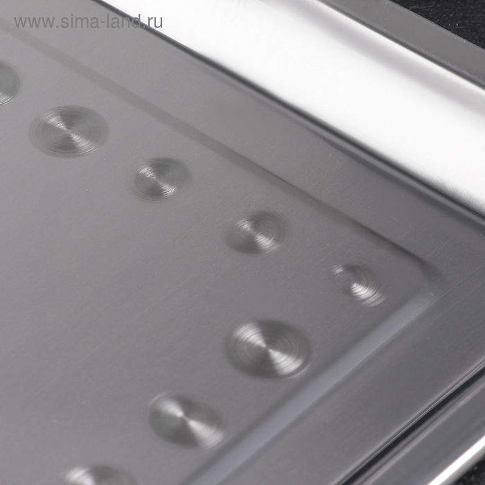 Поднос из нержавеющей стали, 44,5×35,5 см, толщина 1 мм, цвет серебряный Поднос из нержавеющей стали, 44,5×35,5 см, толщина 1 мм, цвет серебряный