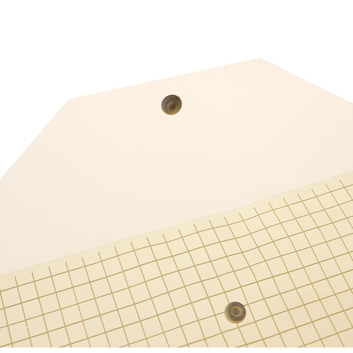 Набор папок-конвертов на кнопке А4, 120 мкр, 20 штук, клетка тонированная жёлтая