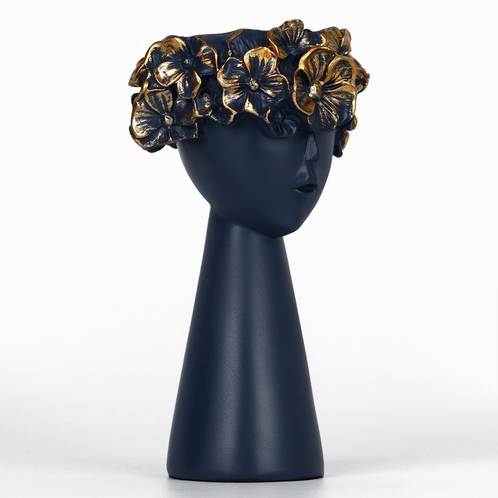 Подсвечник полистоун «Девушка с венком» 9,5 х 9,5 х 14 см МИКС