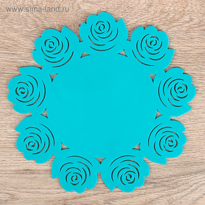 Подставка под горячее «Летний домик», d=19 см, цвет фиолетовый Подставка под горячее «Летний домик», d=19 см, цвет фиолетовый