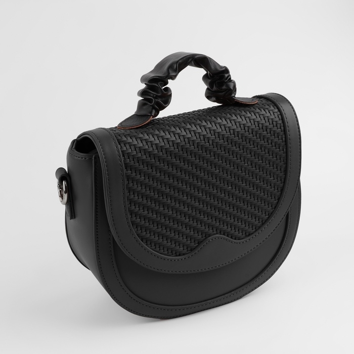 Ручка для сумки, пришивная, 18 × 3,5 см, цвет чёрный Ручка для сумки, пришивная, 18 × 3,5 см, цвет чёрный