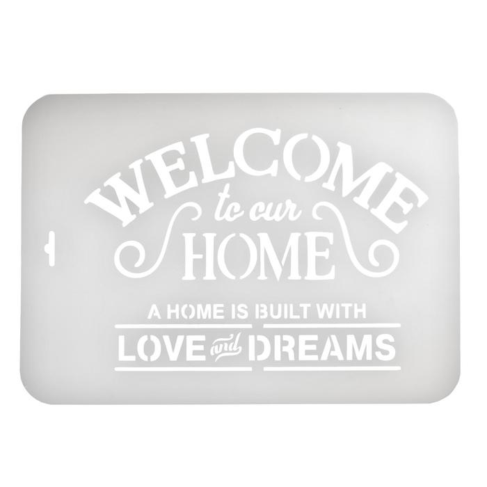 Трафарет пластиковый Трафарет пластиковый "WELCOME" 22х31 см