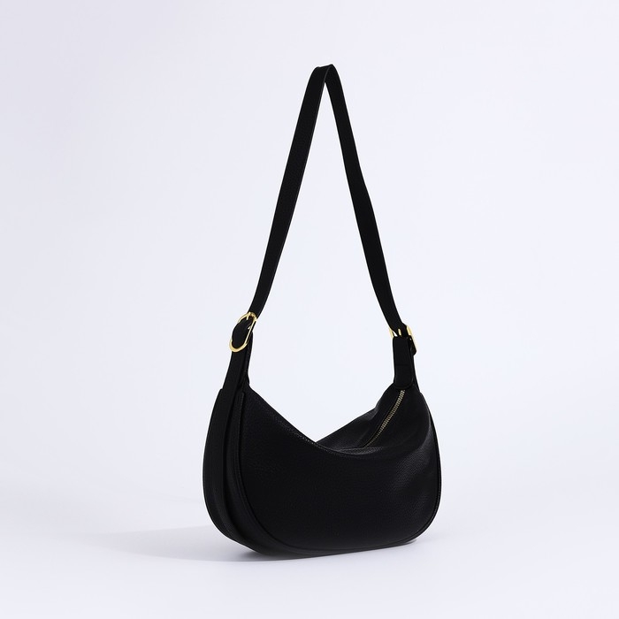 Сумка-багет на молнии, цвет чёрный Сумка-багет на молнии, цвет чёрный