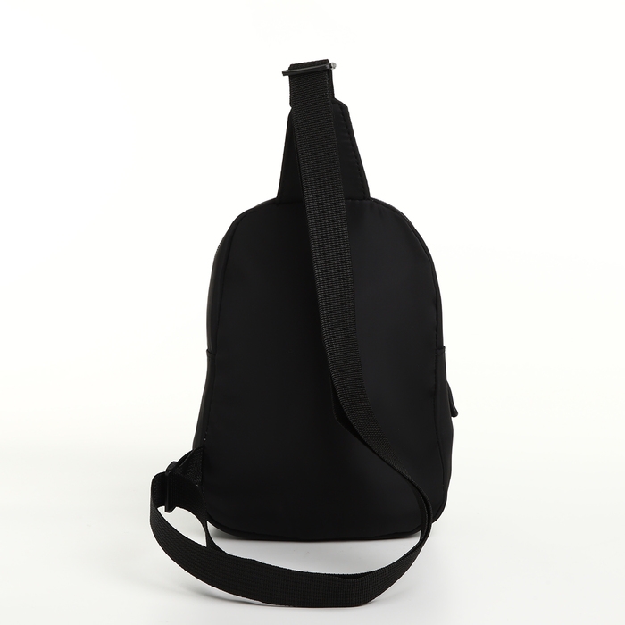 Сумка-слинг на молнии TEXTURA, наружный карман, цвет чёрный Сумка-слинг на молнии TEXTURA, наружный карман, цвет чёрный