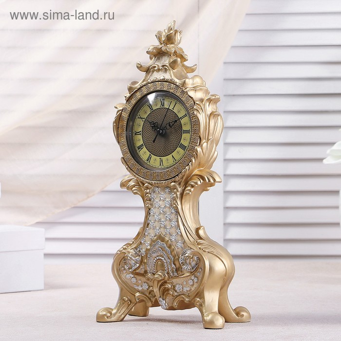 Часы настольные интерьерные каминные Часы настольные интерьерные каминные "Рококо", 38 х 17.5 х 10 см, d-10 см 3940763