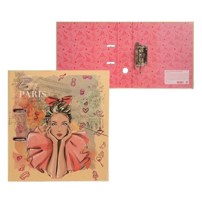 Пaпкa-регистратор А4 75 мм, deVENTE Emmy in Paris, разборный, металлическая окантовка Пaпкa-регистратор А4 75 мм, deVENTE Emmy in Paris, разборный, металлическая окантовка