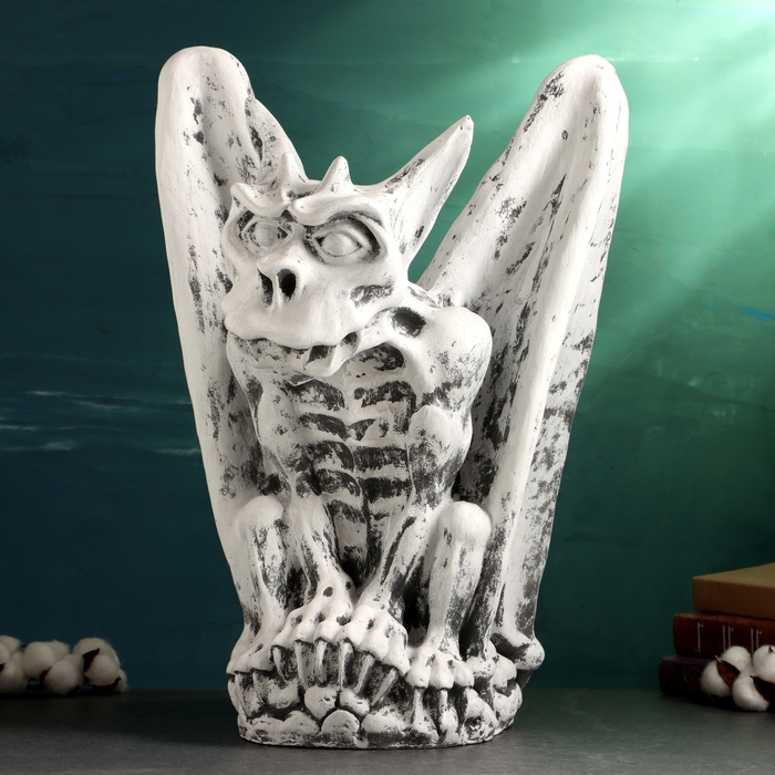 Фигура Фигура "Горгулья" серый камень, 39х39х55см