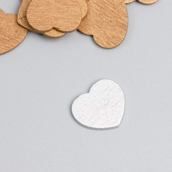 Декор для творчества дерево Декор для творчества дерево "Сердечки" набор 30 шт 1,7х1,7 см