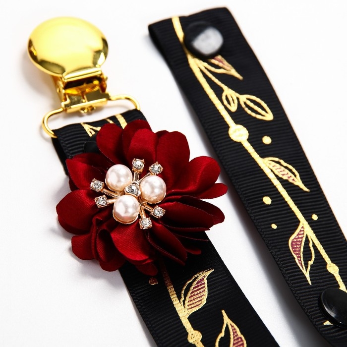 Держатель для соски - пустышки «Little queen», на ленте Держатель для соски - пустышки «Little queen», на ленте