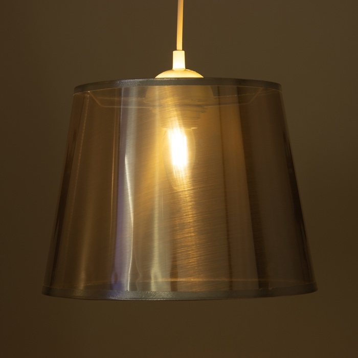 Абажур Е27 серебро 28х28х21 см Абажур Е27 серебро 28х28х21 см