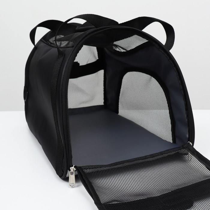 Сумка-переноска сетчатая, 43 х 21 х 30 см, чёрная Сумка-переноска сетчатая, 43 х 21 х 30 см, чёрная