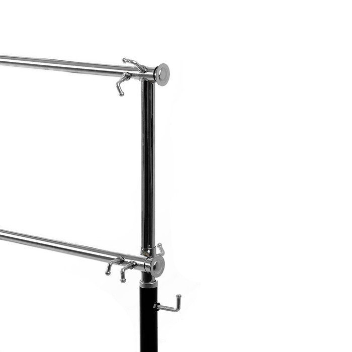 Вешало П-образное c двумя перекладинами 120-183×43×97-190 см, цвет чёрный Вешало П-образное c двумя перекладинами 120-183×43×97-190 см, цвет чёрный