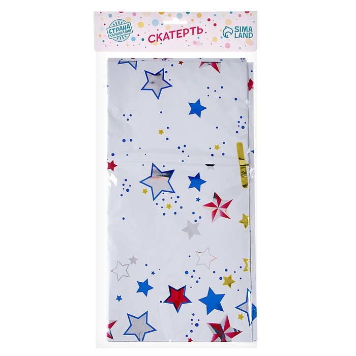 Скатерть «С днём рождения», 137 × 183 см, цвет белый Скатерть «С днём рождения», 137 × 183 см, цвет белый