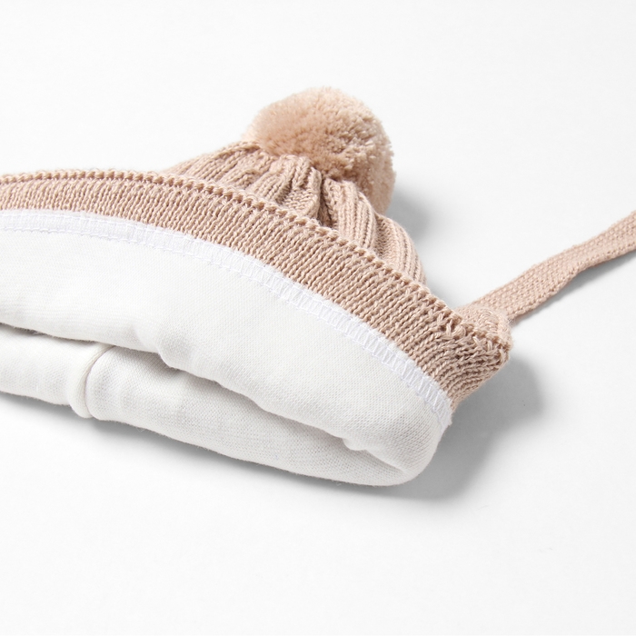 Шапка детская MINAKU, р-р 42-44, цвет бежевый Шапка детская MINAKU, р-р 42-44, цвет бежевый