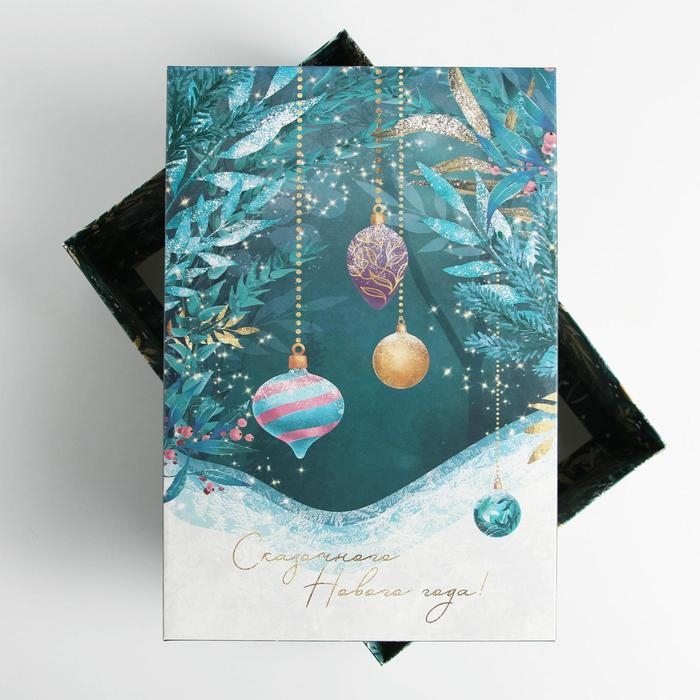 Коробка подарочная новогодняя складная «Новогоднее волшебство», 30 х 20 х 9 см, Новый год Коробка подарочная новогодняя складная «Новогоднее волшебство», 30 х 20 х 9 см, Новый год