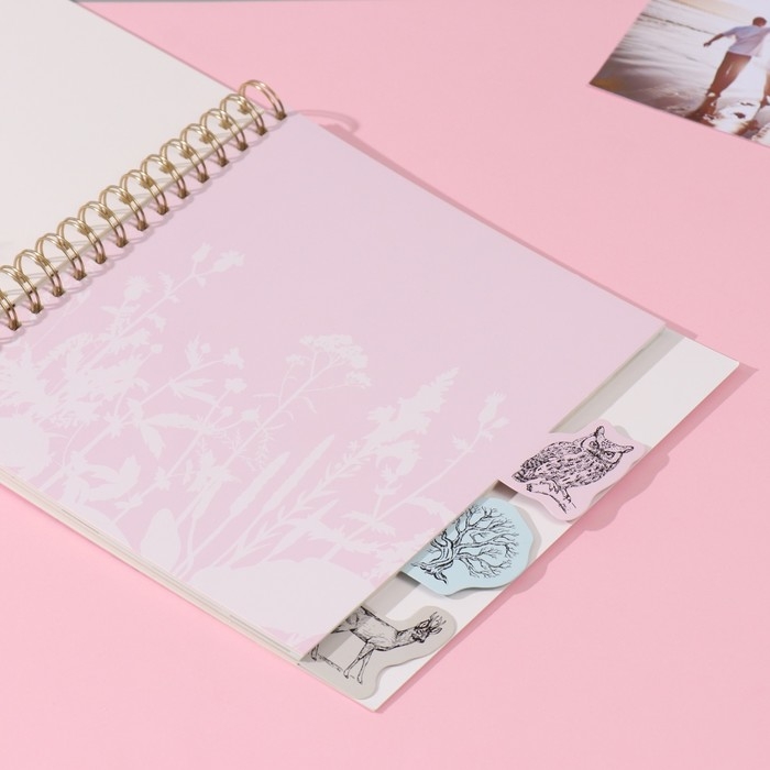 Фотоальбом на спирали 20 листов Фотоальбом на спирали 20 листов "Контур. Природа" объёмный элемент + 4 вкладки 24х24 см