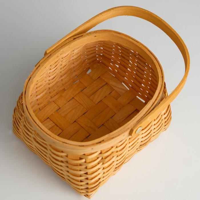 Корзина плетеная, секвойя, 17,5x15x11,5/23,5 см, медовый Корзина плетеная, секвойя, 17,5x15x11,5/23,5 см, медовый
