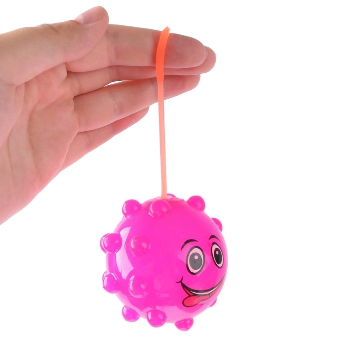 Мяч световой «Мордочка» с пищалкой, цвета МИКС Мяч световой «Мордочка» с пищалкой, цвета МИКС