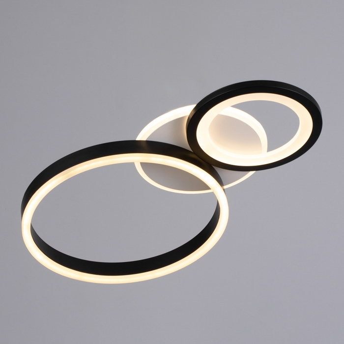 Люстра Люстра "Лилия" 76Вт LED Белый, черный 2700-6400k 50х30х7см