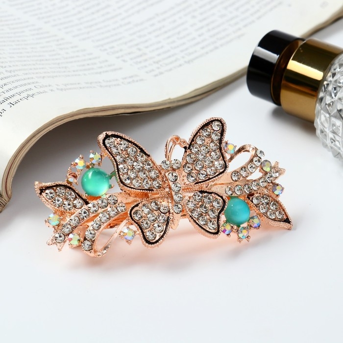 Заколка-автомат для волос Заколка-автомат для волос "Сильвия" бабочка изыск, 9 см