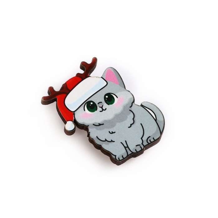 Значок новогодний «Новый год: Талисман на счастье», 3,9 х 4,5 см Значок новогодний «Новый год: Талисман на счастье», 3,9 х 4,5 см