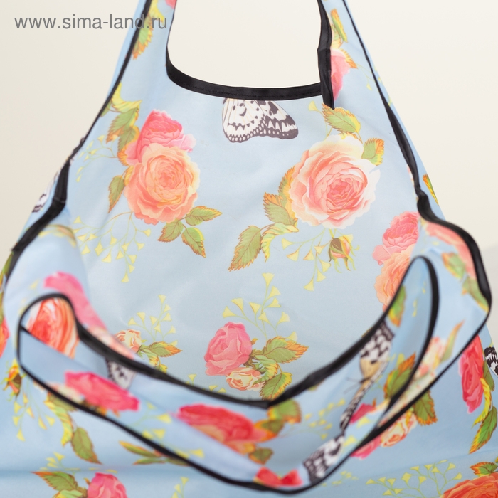 Сумка хозяйственная без застёжки, складная, цвет голубой Сумка хозяйственная без застёжки, складная, цвет голубой