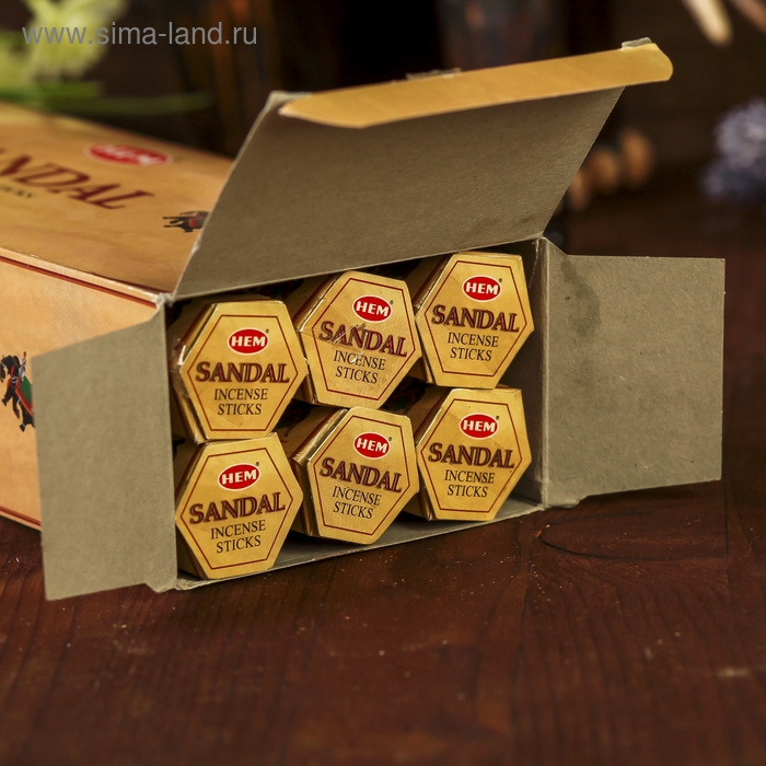 Благовония Благовония "HEM" 20 палочек угольные Сандал