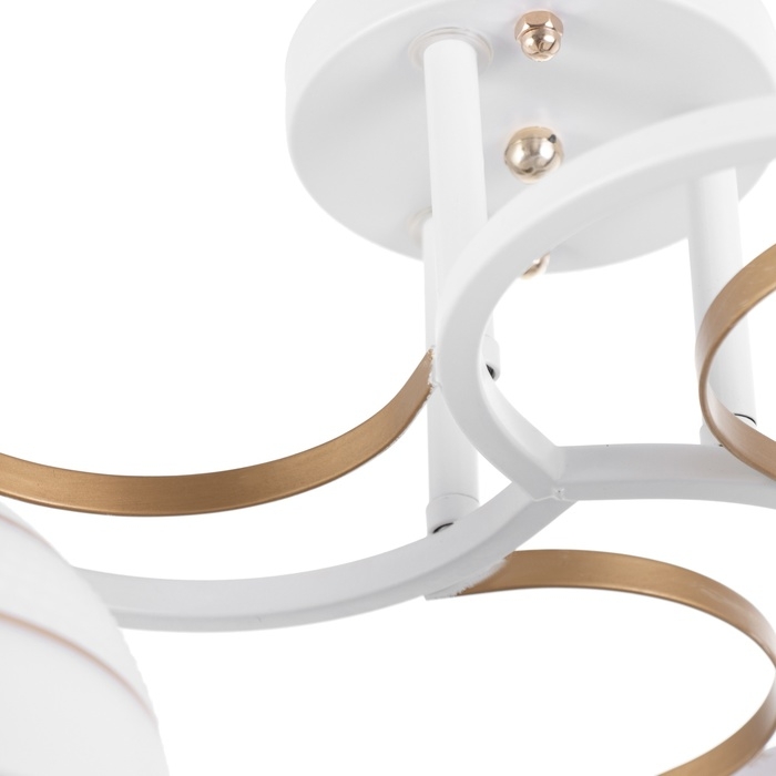 Люстра Люстра "Рина" 3хЕ27 40Вт бело-золотой 44х44х17,5 см