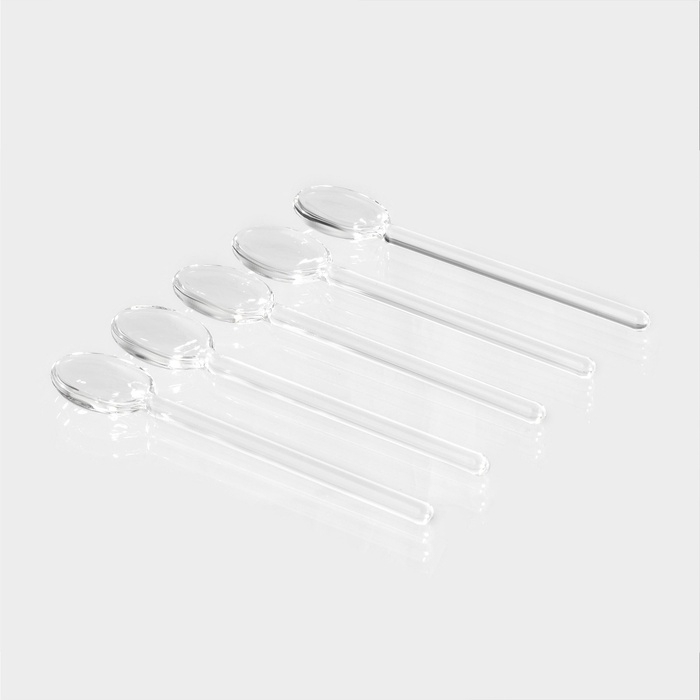 Ложка чайная стеклянная «Классика», 15×2,7 см, цвет прозрачный