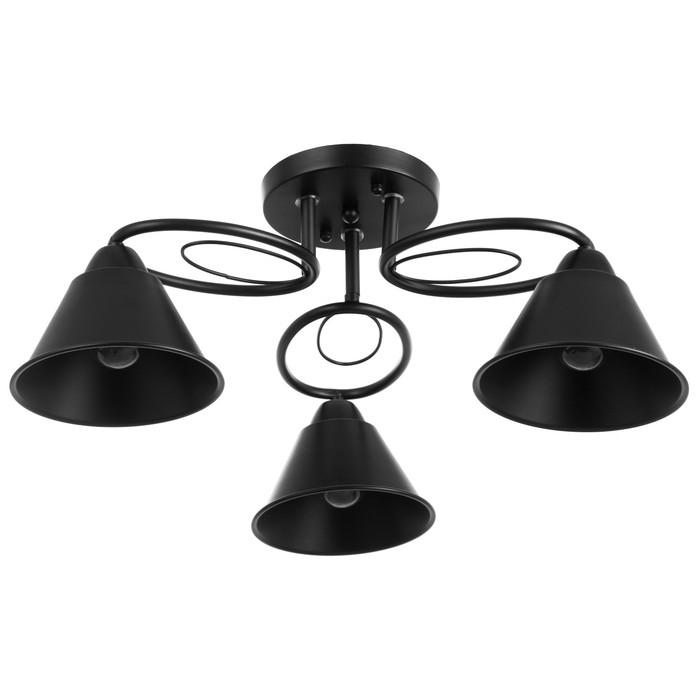 Люстра Люстра "Эдмас" 3хЕ27 40Вт черный 58х58х22 см BayerLux