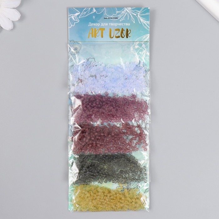 Бисер круглый 8/0  Бисер круглый 8/0 "Настроение осень" 5 цветов х 10 гр 20х8х0,7 см