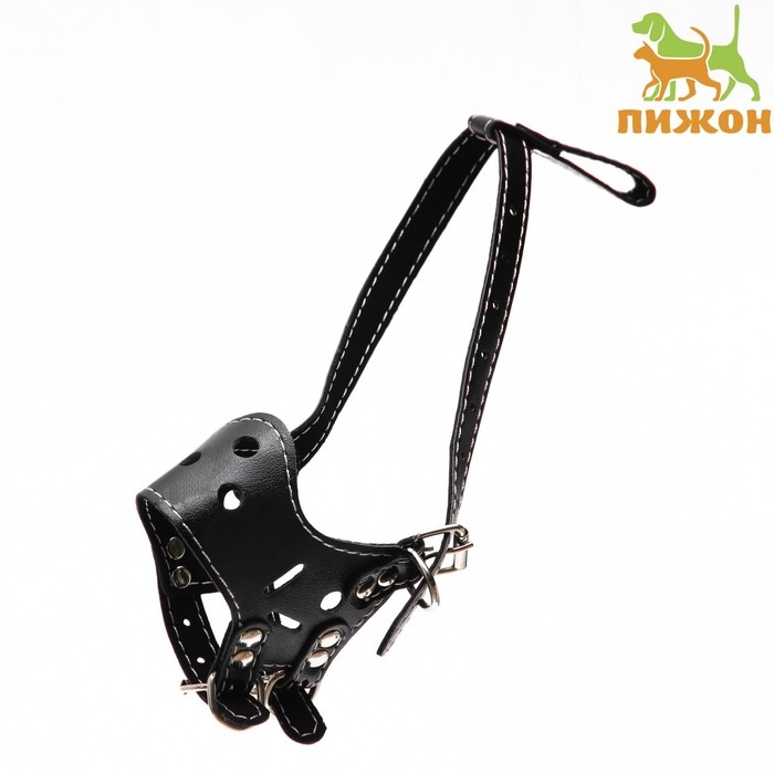 Намордник из прессованной кожи регулируемый, №1, ДН 4,5 см, ОМ 13-20 см, чёрный Намордник из прессованной кожи регулируемый, №1, ДН 4,5 см, ОМ 13-20 см, чёрный