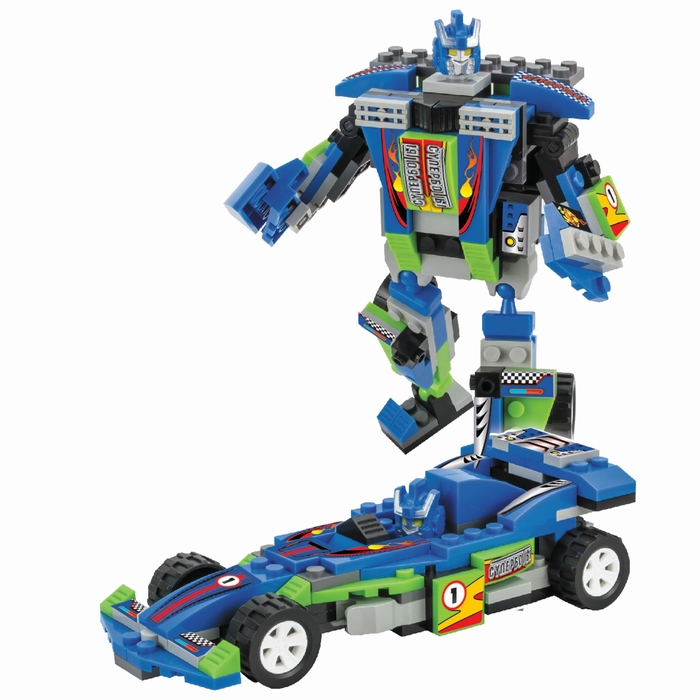 Конструктор-трансформер «Спорткар», 129 деталей, цвета МИКС Конструктор-трансформер «Спорткар», 129 деталей, цвета МИКС