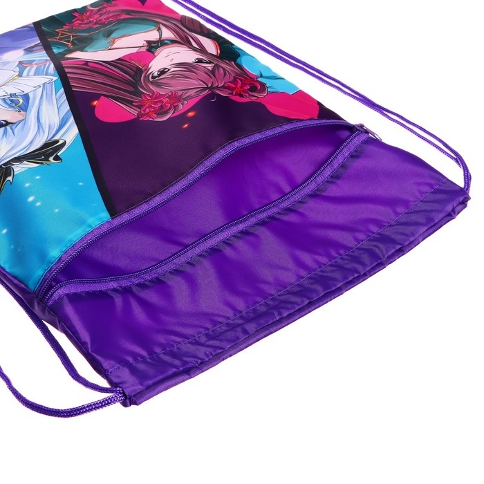 Мешок для обуви с карманом 420 х 340 мм, Calligrata МСО-7С, (мягкий полиэстер, плотность 210D)  Мешок для обуви с карманом 420 х 340 мм, Calligrata МСО-7С, (мягкий полиэстер, плотность 210D) "Аниме"