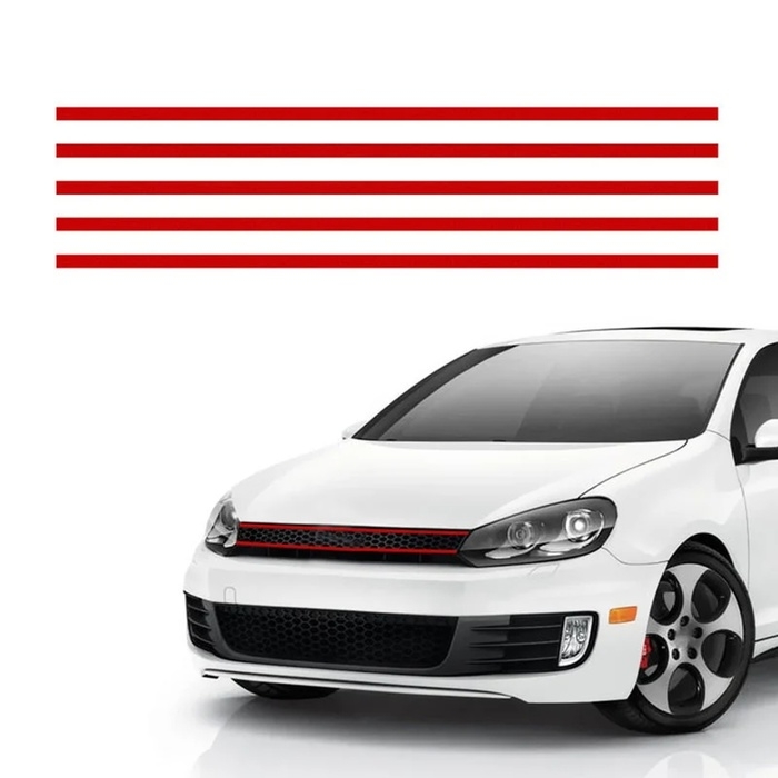 Наклейка для авто, светоотражающая полоска, 40×0,7 см, красный, набор 5 шт Наклейка для авто, светоотражающая полоска, 40×0,7 см, красный, набор 5 шт