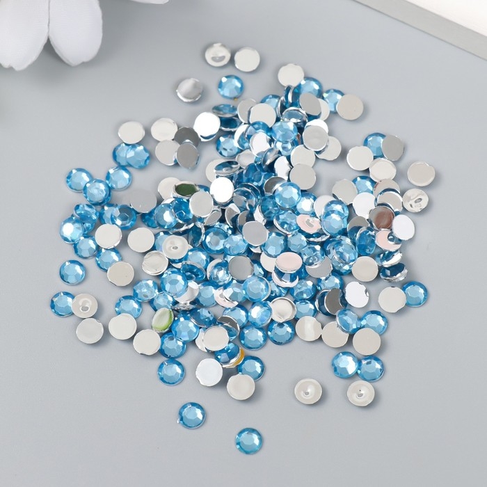 Декор для творчества в бутылочке Декор для творчества в бутылочке "Стразы. Светло-голубой" набор 500 шт d=0,5 см 7х2х2 см