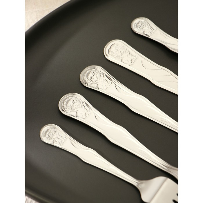 Набор столовых приборов «Лёвушка», 5 предметов, толщина 1,2 мм Набор столовых приборов «Лёвушка», 5 предметов, толщина 1,2 мм