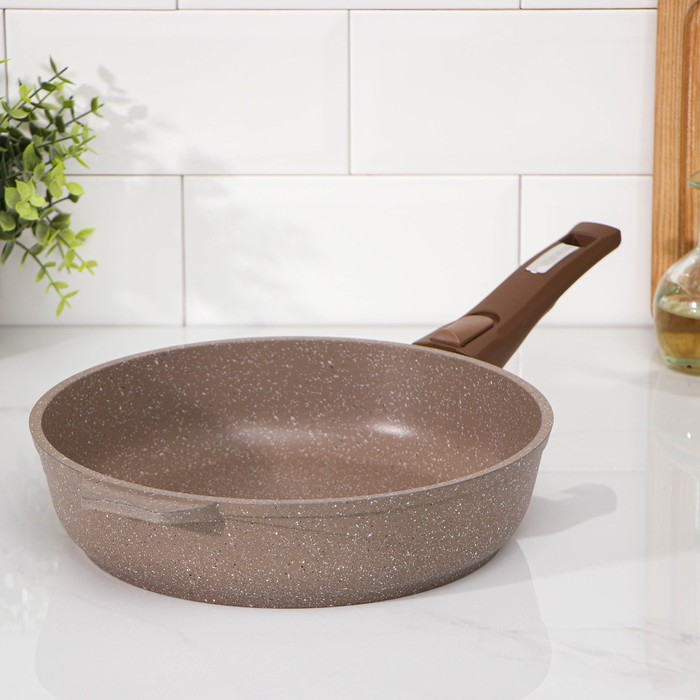 Сковорода «Гранит Brown», d=26 см, антипригарное покрытие, съёмная ручка, цвет МИКС Сковорода «Гранит Brown», d=26 см, антипригарное покрытие, съёмная ручка, цвет МИКС