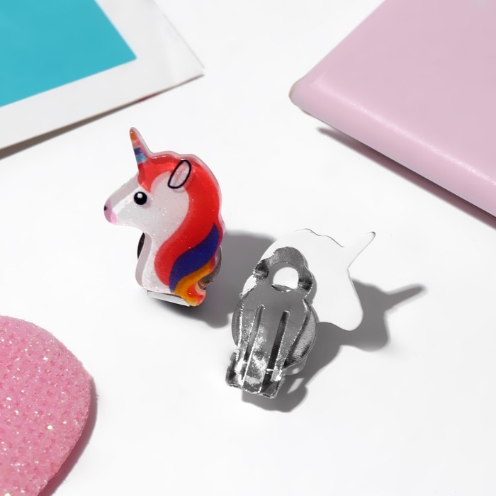 Клипсы детские «Выбражулька» единороги, цветные Клипсы детские «Выбражулька» единороги, цветные