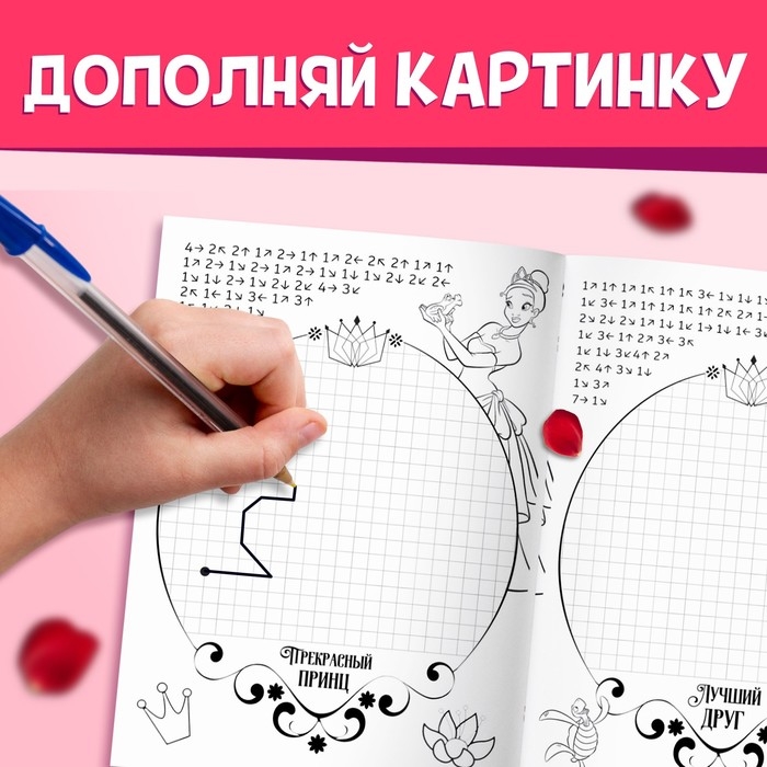 Графические диктанты, 24 стр., 17 × 24 см, Принцессы Графические диктанты, 24 стр., 17 × 24 см, Принцессы