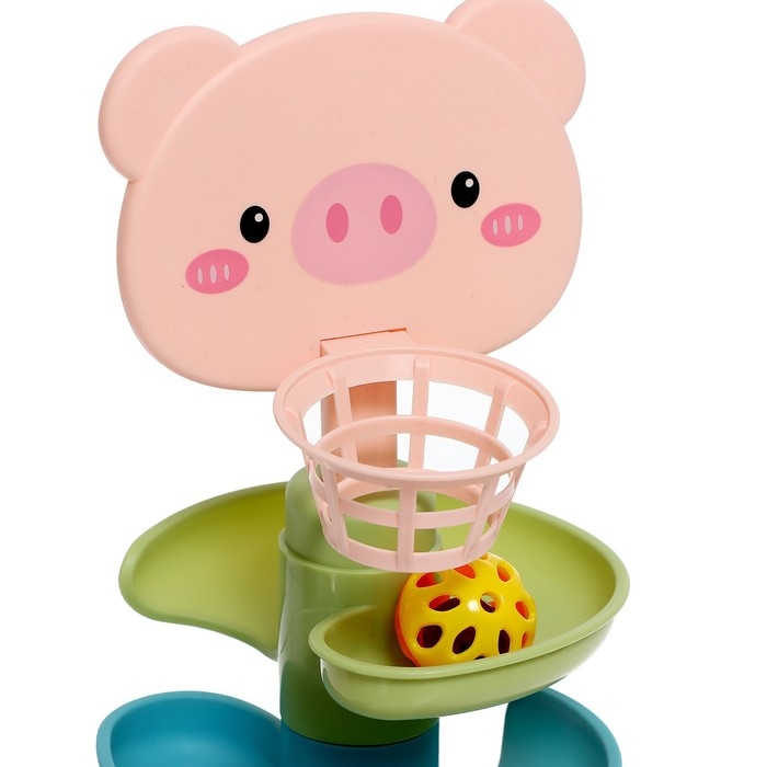 Развивающая пирамидка «Попади в корзину», 6 элементов, цвет МИКС Развивающая пирамидка «Попади в корзину», 6 элементов, цвет МИКС