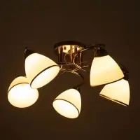 Люстра потолочная BayerLux &laquo;Андер&raquo;, 5хЕ27, 40 Вт, золото, 44&times;44&times;24 см