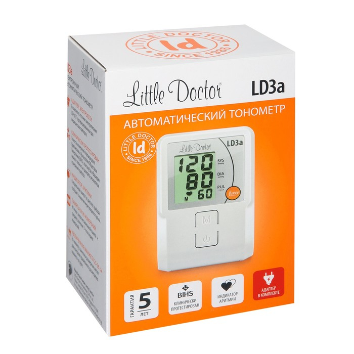 Тонометр Little Doctor LD-3а, автоматический, манжета 25-36 см, 4хАА, с адаптером Тонометр Little Doctor LD-3а, автоматический, манжета 25-36 см, 4хАА, с адаптером